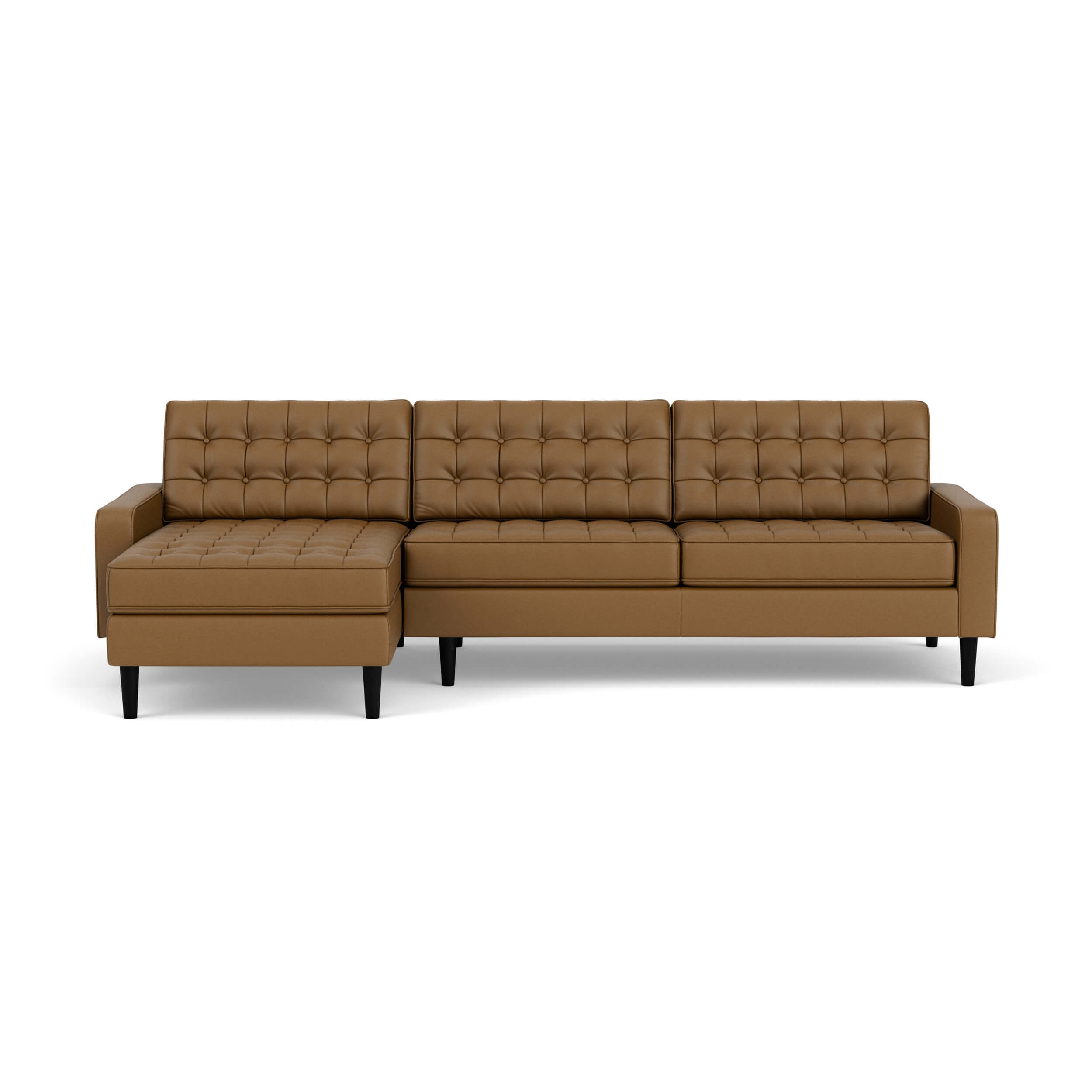 Leather apartment deals sectional